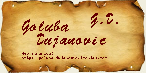 Goluba Dujanović vizit kartica